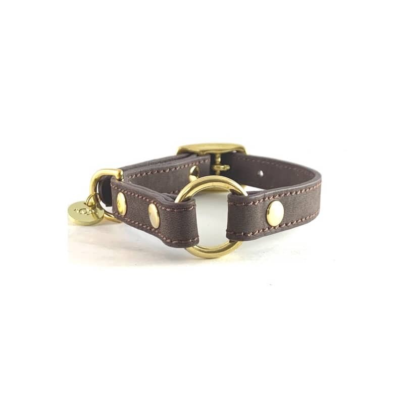 Collar de nobuck Café