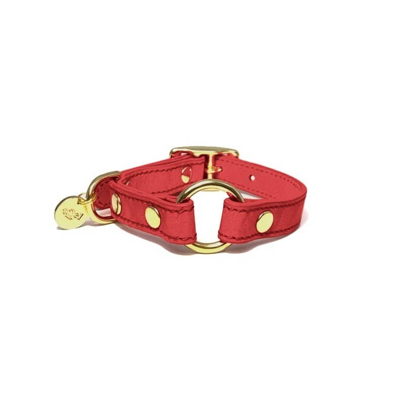 Collar de nobuck Cherry