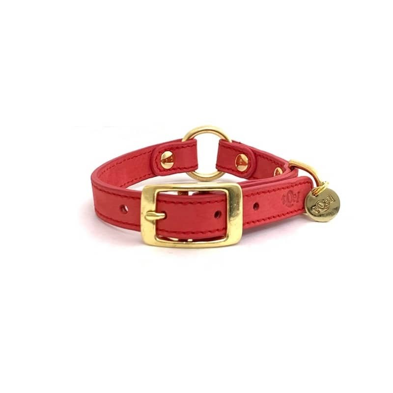 Collar de nobuck Cherry